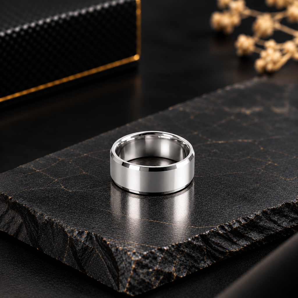 Classic Stainless Steel Brushed Band Ring