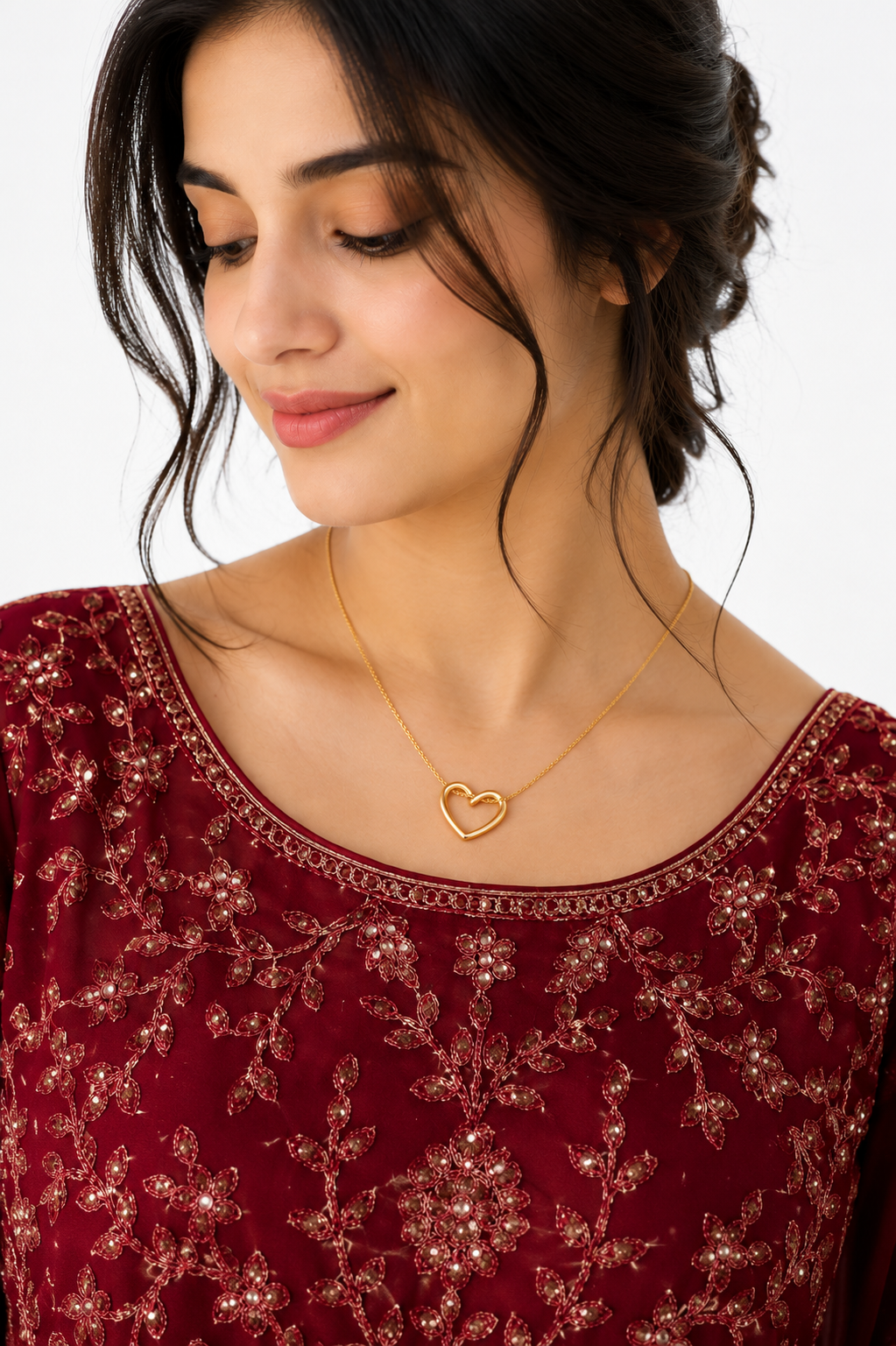 Golden Heart Love Necklace