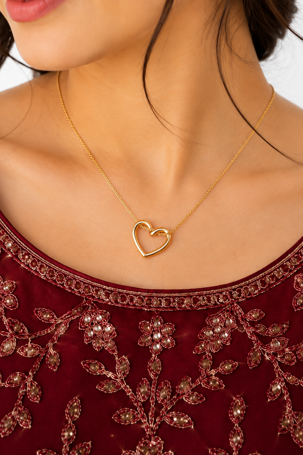 Golden Heart Love Necklace