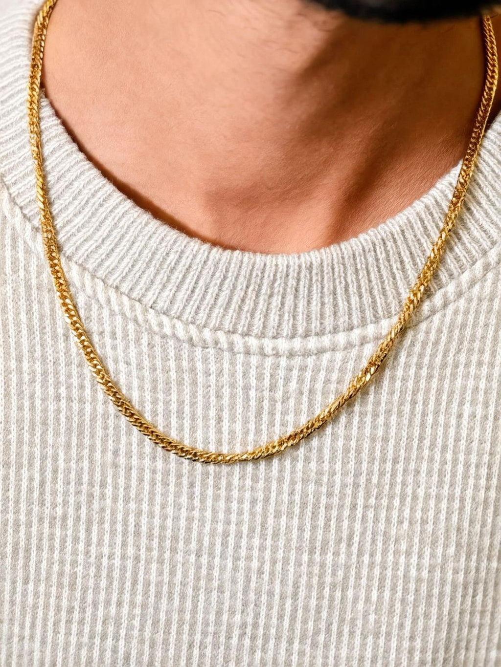 Timeless 18K Gold-Plated Braided Wheat Chain