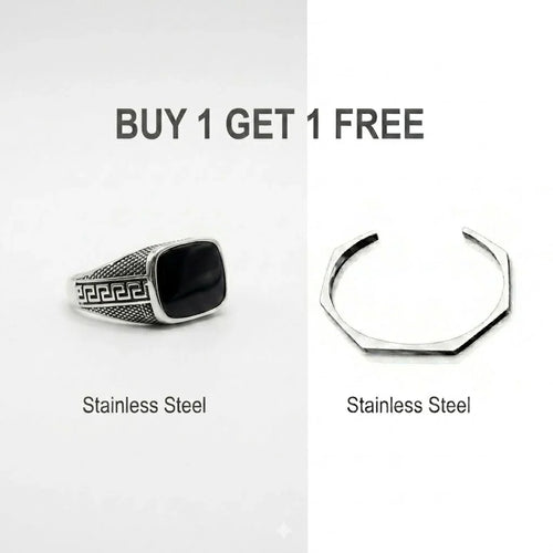 HAXA + BLACK ONYX RING